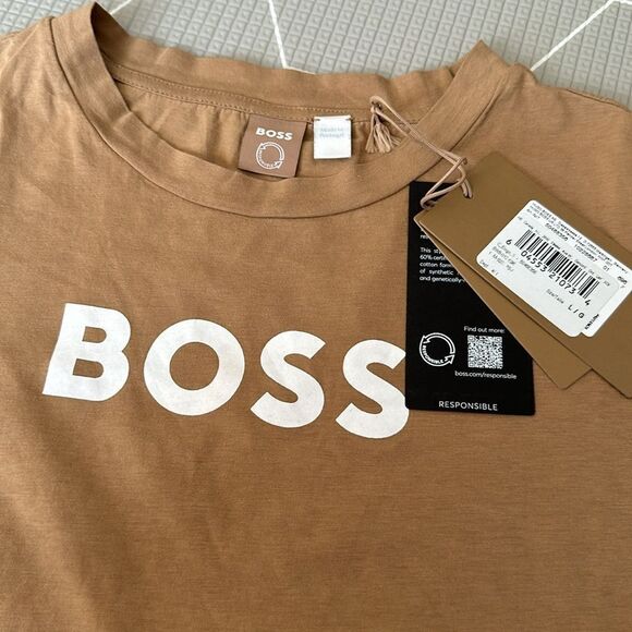 Hugo Boss Tan Women’s Large Top NEW - Picture 3 of 4